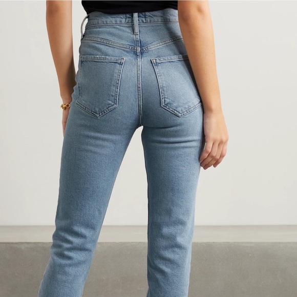 AGOLDE Riley High Rise Straight Crop in Shiver - Picture 2 of 3